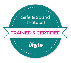 Badge showing Trained and Certified for Safe and Sound by Unyte