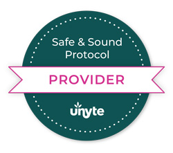 Badge showing Official Provider for Safe and Sound by Unyte